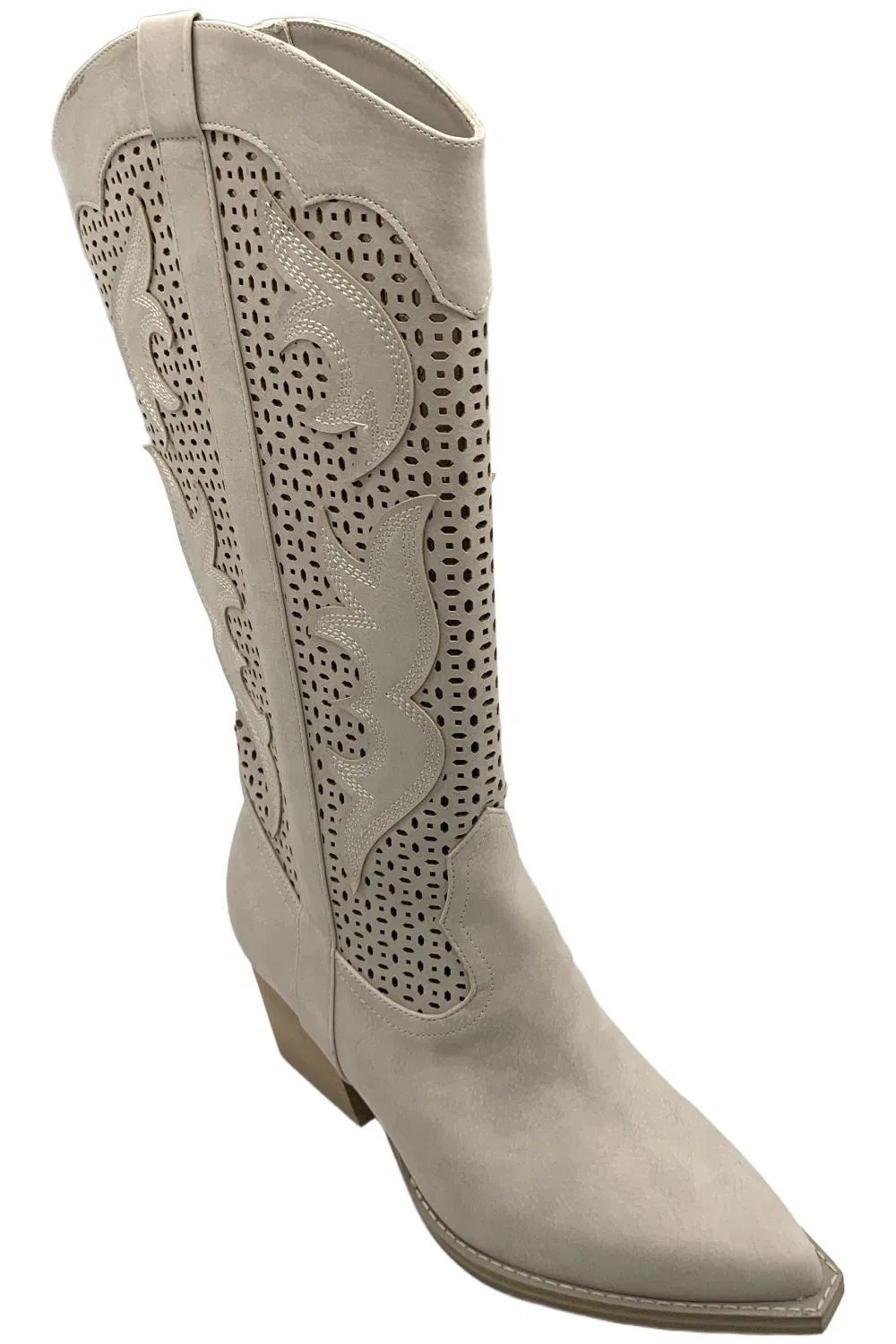 DV by Dolce Vita Women's Alamo Tall Shaft Block Heel Boot Stone