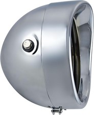 Motorcycle 7" Round Headlight Bucket Housing with Visor 7 Inch LED Headlamp She