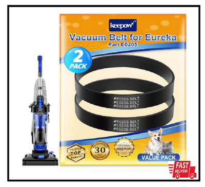 E0205 Vacuum Belt for Eureka Power Speed Vacuum,  Fits Many Series - 2 Pack