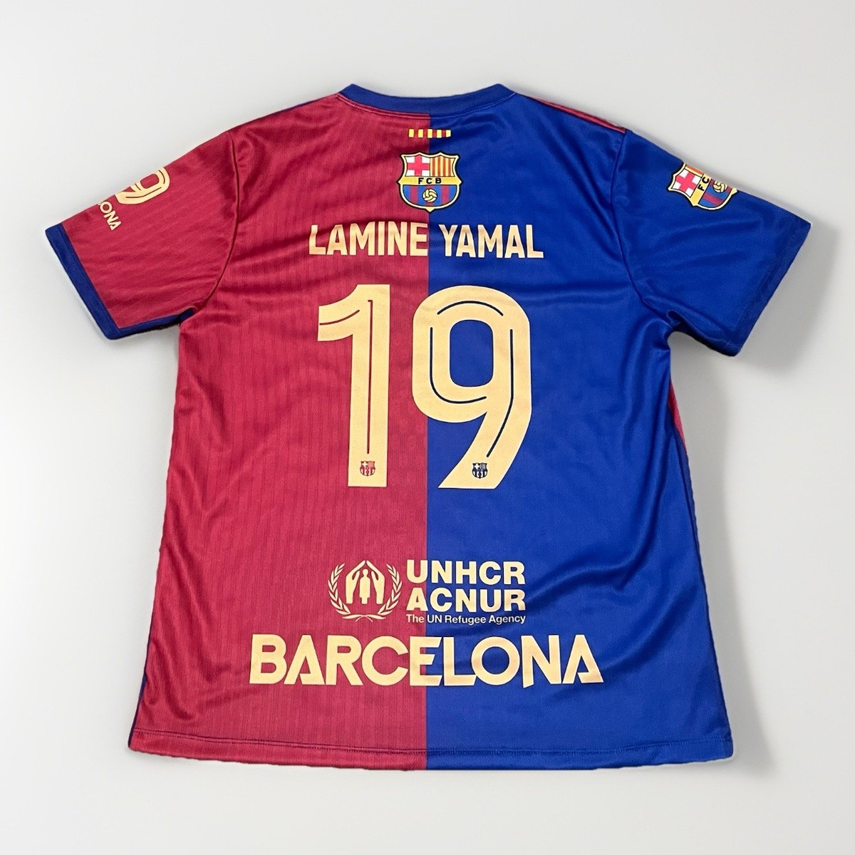 FC Barcelona Lamine Yamal オーセンティックユニフォーム FC Barcelona 24/25 Lamine Yamal Home Mens Size Large Soccer Jersey