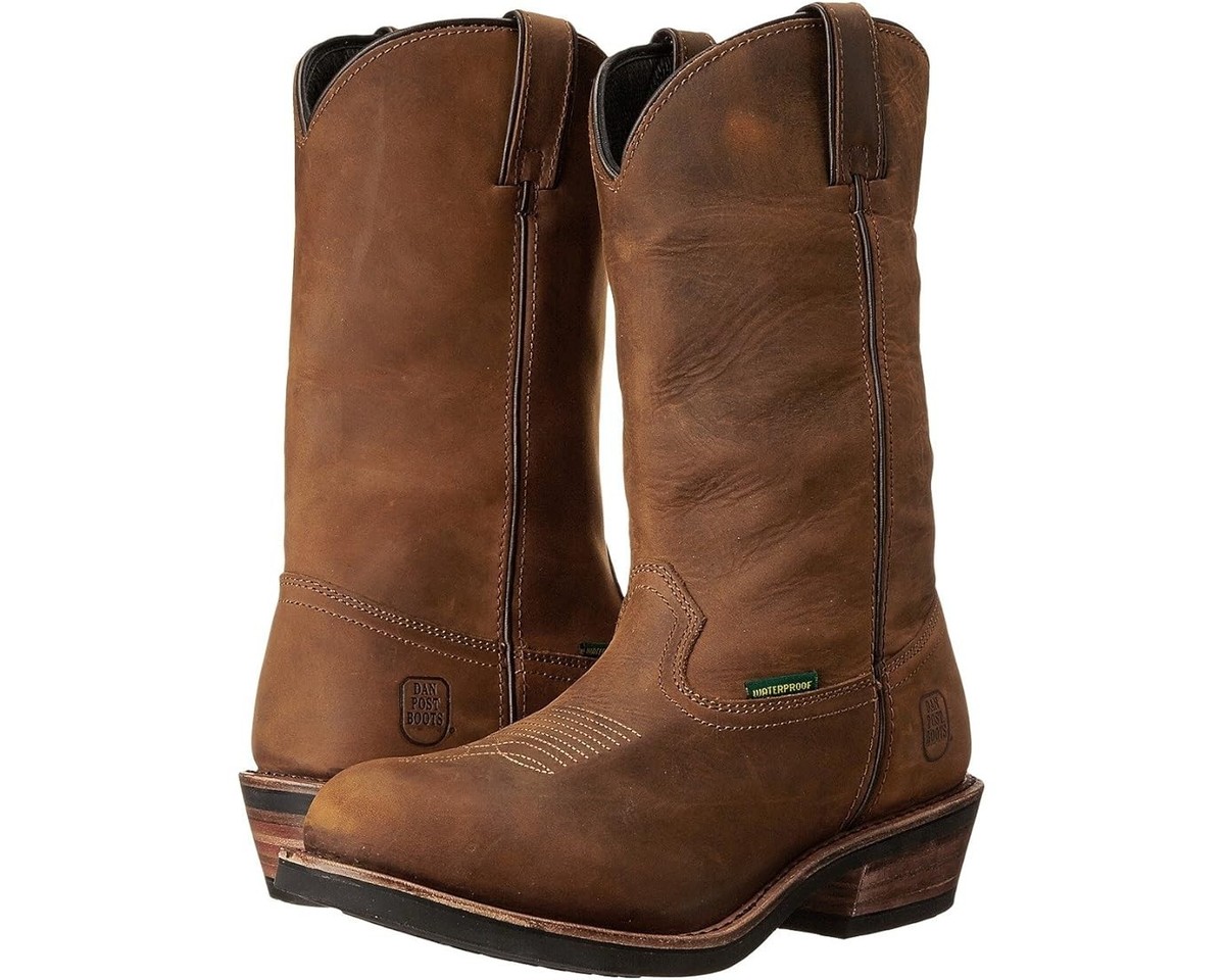 Dan Post Albuquerque Waterproof Work Boot DP69681, Distressed Mid Brown Sz 10 D Dan Post BOOTS Mens Albuquerque DP69681 Tan Distressed  main image 2