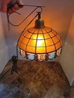 Old Style Beer Stain Glass Look Light Up Tiffany Style Plastic Lamp 1970s Vtg