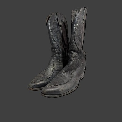 Dan Post Phoenix 16660 Black Leather Cowboy Men's Western Boots Size 10 D
