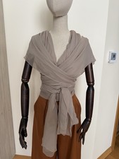 Alexandre Vauthier Silk Wrap Top FR 40 Handmade France Couture Draped Blouse