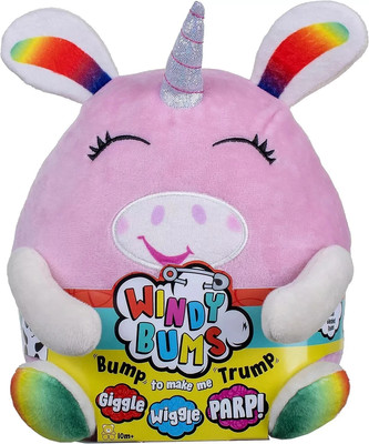 Windy Bums EINHORN frecher Furz Plüschtier Parps, wackelt und kichert