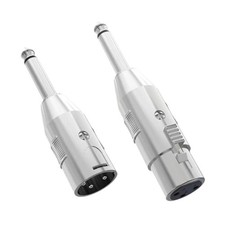 XLR Male Female to 1/4" / 6.35 mm Male Adapter 3 Pin Lightweight Plug and Play