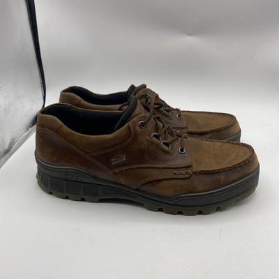 ECCO Track Shoes Mens Size 11.5 Brown Leather Moc Toe Waterproof Gore-Tex EU 45