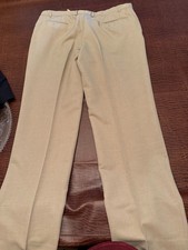 Marks and Spencer w/Stretch Washable Men Beige Trousers Pants Sz:38/32 Blend