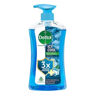 Dettol Icy Cool Body Wash & Shower Gel Pump for Men 500ml - Salicylic Acid