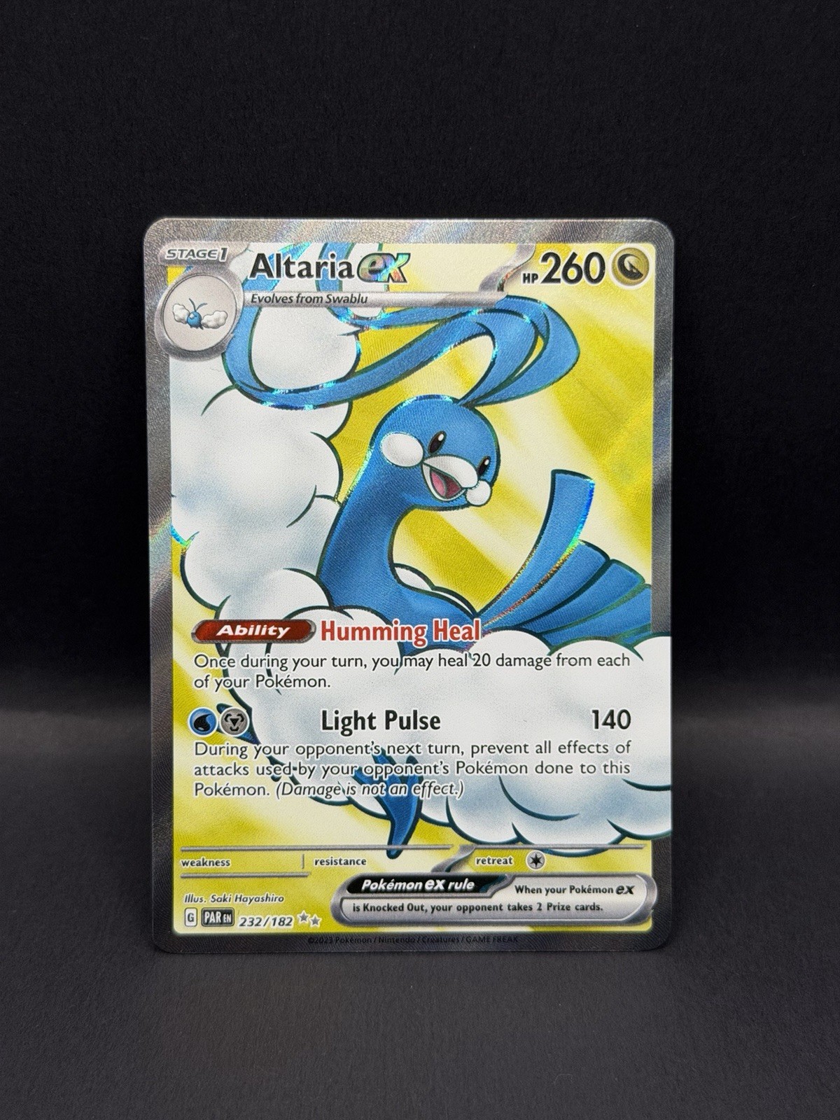 Altaria ex 232/182 FULL ART ULTRA RARE HOLO Paradox Rift Pokemon English Sv04 EN