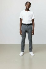 Calvin Klein Boys Grey Slim Fit Flat Front Dress Pants Size 18 Stretch Fabric