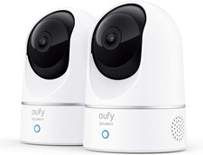 Eufy Security Indoor Cam E220 2-Cam Kit, 2K Security Indoor Camera Pan  Tilt, P