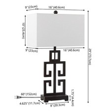 Safavieh GREEK KEY TABLE LAMP, Reduced Price 2172769130 LIT4305B-SET2