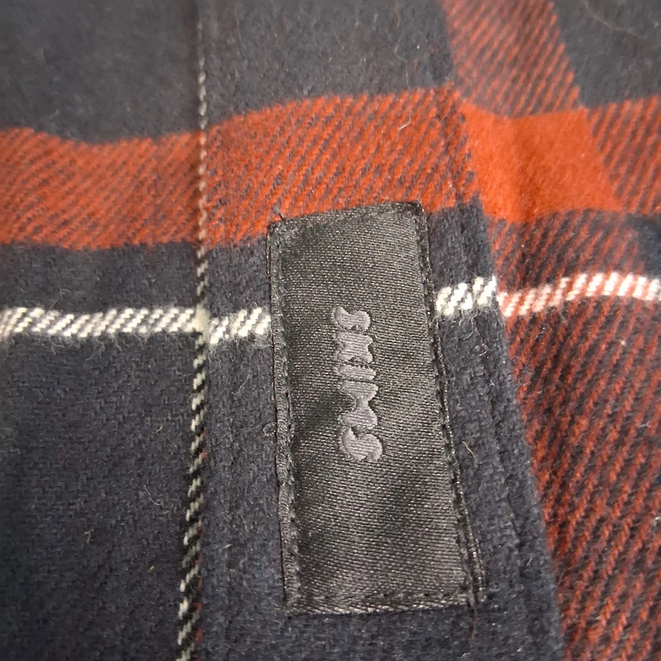 Camisa de franela con capucha de gran tamaño Skims para exteriores con capucha de otoño roja negra para mujer 2XL Foto 2 de 4