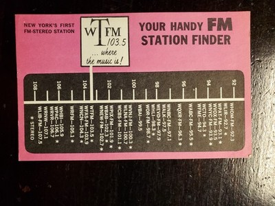 Vintage 1971 New York City WTFM Radio Station List And Calendar