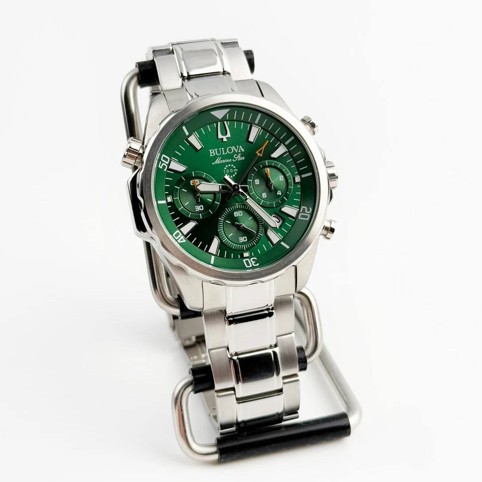 Bulova Marine Star Multifunction Quartz Chronograph Men's Watches No. 96B396 - Image 3 of 4