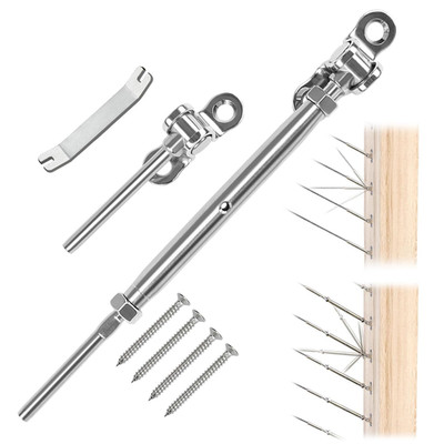 40 Pairs Stainless Steel Cable Railing Kit with Adjustable Turnbuckles