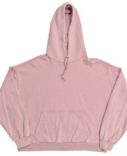 GAP Women's Size L Heavyweight Cropped Hoodie Pink Fleece Pullover Sweatshirt