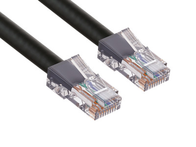 25ft Cat5e UTP Non-Booted Ethernet Network Patch Cable 24AWG Bare Copper, Black