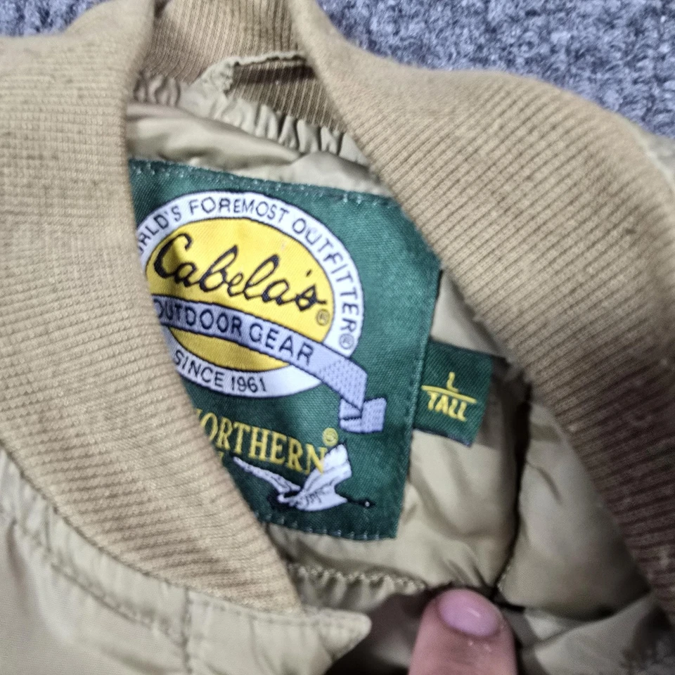 Cabela's Jacket Mens Large Tall Premier Northern Goose Down Puffer Snap Front - Image 3 of 4