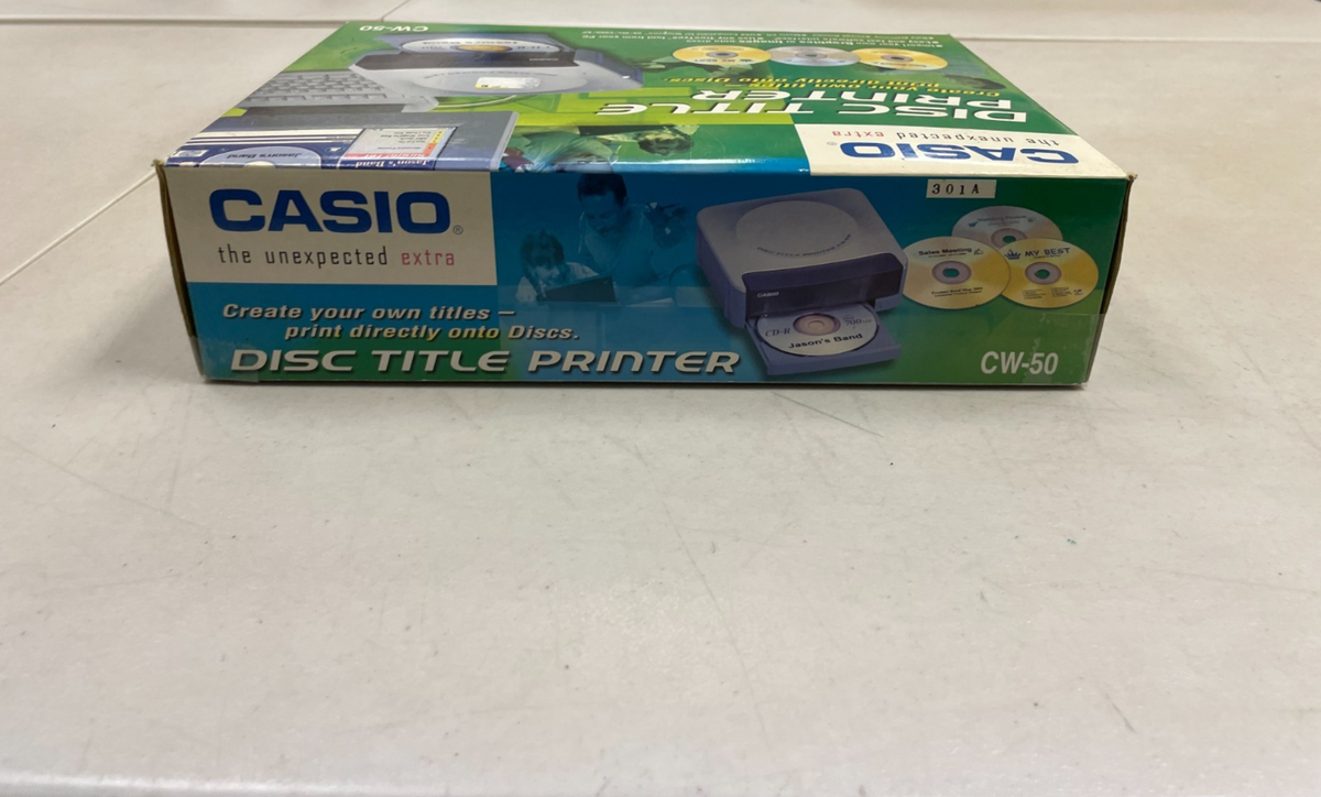Casio CW-50 CD/DVD Thermal Disc Title Printer Print Directly onto
