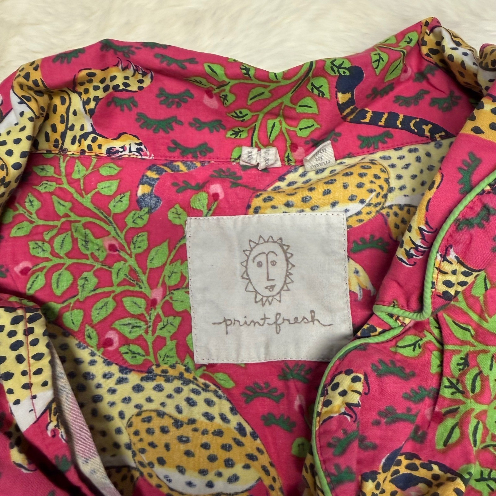 Printfresh Bagheera Leopard Pajama Set Raspberry … - image 2