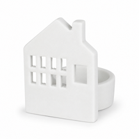 Lichthaus Teelichthalter Porzellan LichthäUschen Wohnhaus 6,5 X 6 X 9,5 Cm