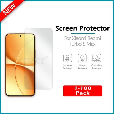1-100 LOT For Xiaomi Redmi Turbo 5 Max Screen Protector w/ cloth