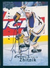 1995-96 Upper Deck Be a Player #S28 ALEXEI ZHITNIK Sabres Certified Autograph