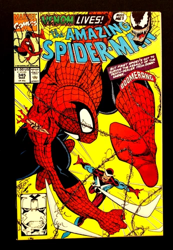 AMAZING SPIDER-MAN  345  1ST FULL CLETUS KASADAY VF/NM  MARVEL 1991  ERIK LARSEN