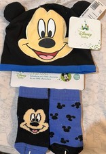 Disney Baby Mickey Mouse Beanie  Socks Set For Infants 3-12 Months New W/Tags
