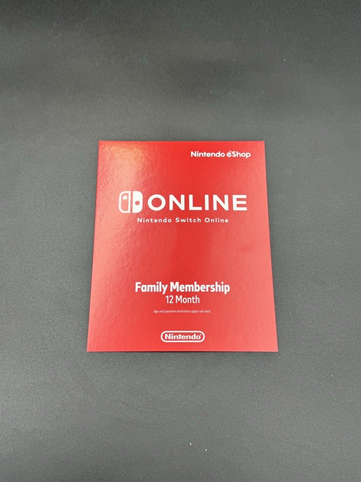 Membership Card Family Nintendo Switch Online Membership - Main Image