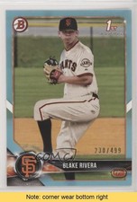 2018 Bowman Draft Sky Blue 230/499 Blake Rivera #BD-80 READ 19fe