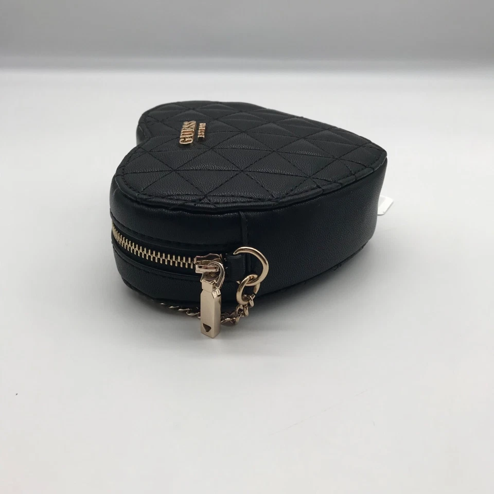 Guess Black Quilted Kori Heart Bag - Image 3 of 4