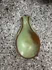 Vtg Frankoma 4Y Pottery Prairie Green Spoon Rest Oklahoma MCM Atomic Art Pottery