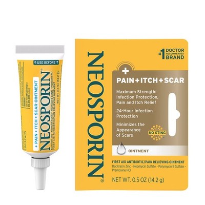 Neosporin Antibiotic Ointment 0.5 Ounce Pain Itch Scar Relief Doctor Recommended