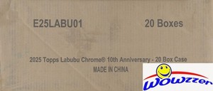 2025 Topps CHROME Labubu 10th Anniversary Factory Sealed HOBBY 20 Box CASE!
