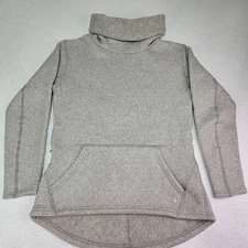 Smartwool Cozy Lodge Funnel Neck Pullover Womens M Wool Blend Gray SW017030