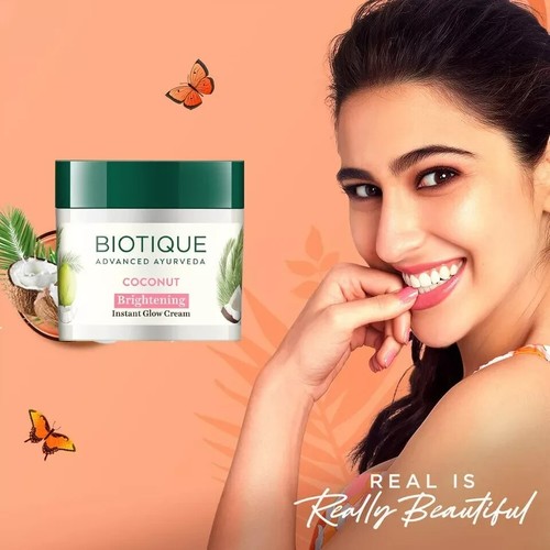 Biotique Bio Coconut Whitening and Brightening Cream for All Skin Types, 50g - Picture 3 of 8