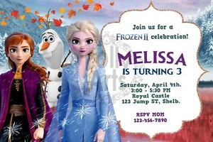 Frozen 2 Birthday Invitation Digital Card Printable Invite Frozen 2 Template Ebay Frozen 2 Birthday Invitation Digital Card Printable Invite Frozen 2 Template Ebay