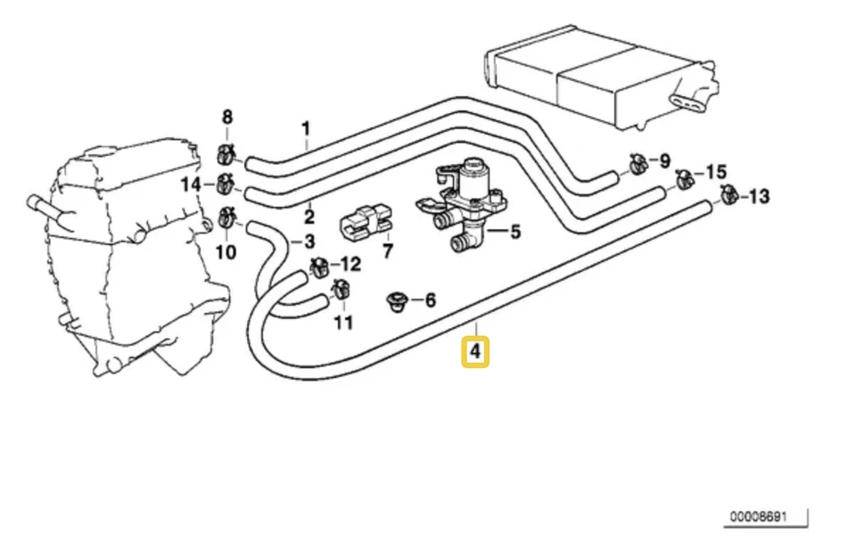 Manguera de radiador para BMW E-36 Foto 2 de 2