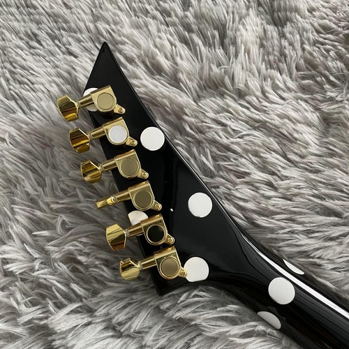 Unbranded White Dot Style V Shape Electric Guitar Left Handed Mahogany Neck&Body - Picture 7 of 7