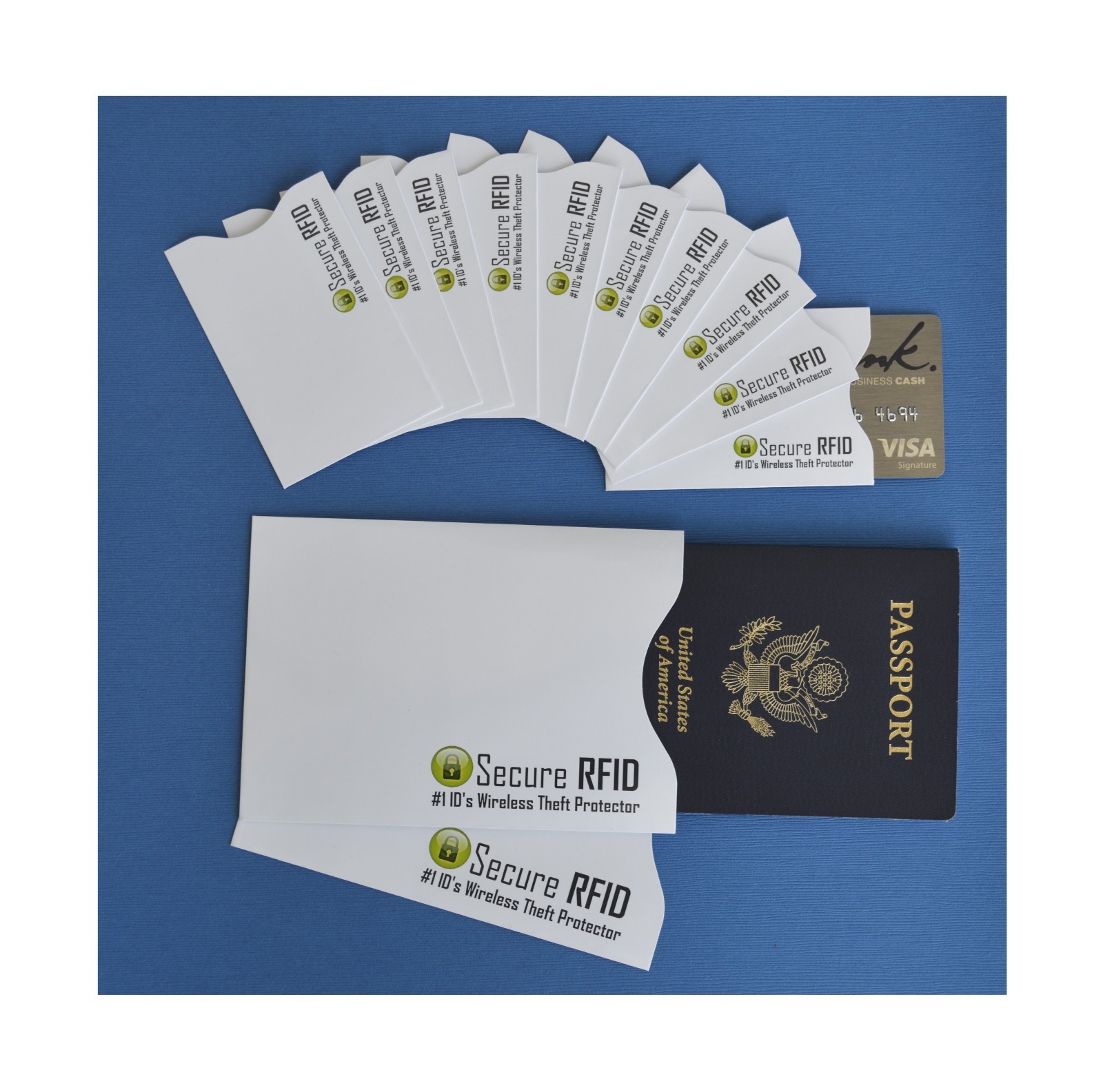 RFID Blocking High Quality Sleeves for Credit Card & Passport ID Protection