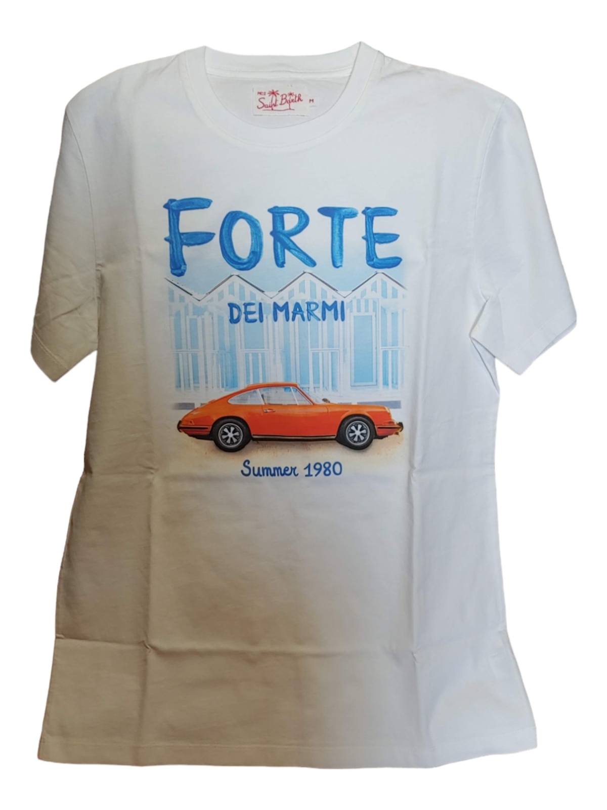 Футболка manica corta da Uomo Saint Barth Taglia M цвета Бьянко