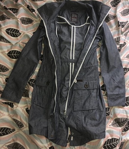 Dreimaster Ladies Blue Grey Cotton Anorak XS - Picture 7 of 12