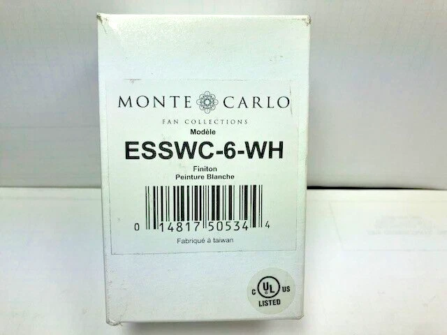 Monte Carlo Fan Company 4 Speed Dimmer Wall Control, White - ESSWC-6-WH - Image 3 of 4
