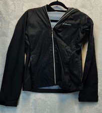 Columbia Black Windbreaker Zip Up Hooded Jacket Size S