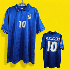 ITALY Home - World Cup 94 - Soccer - Retro - R. BAGGIO  10 - XL USA-Run Small 