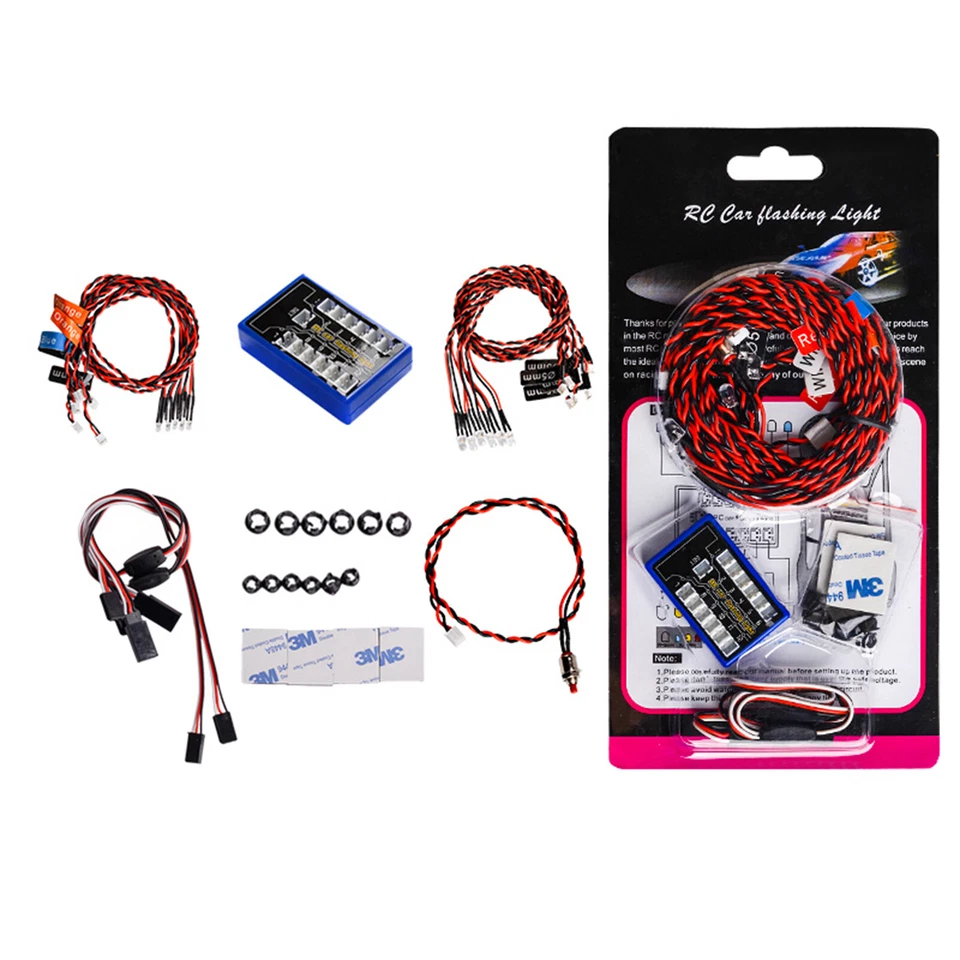 RC Car 12 LED Flashing Lights for 1/10 1/8 HSP CC01 4WD Axial SCX10 HYA - Image 2 of 4