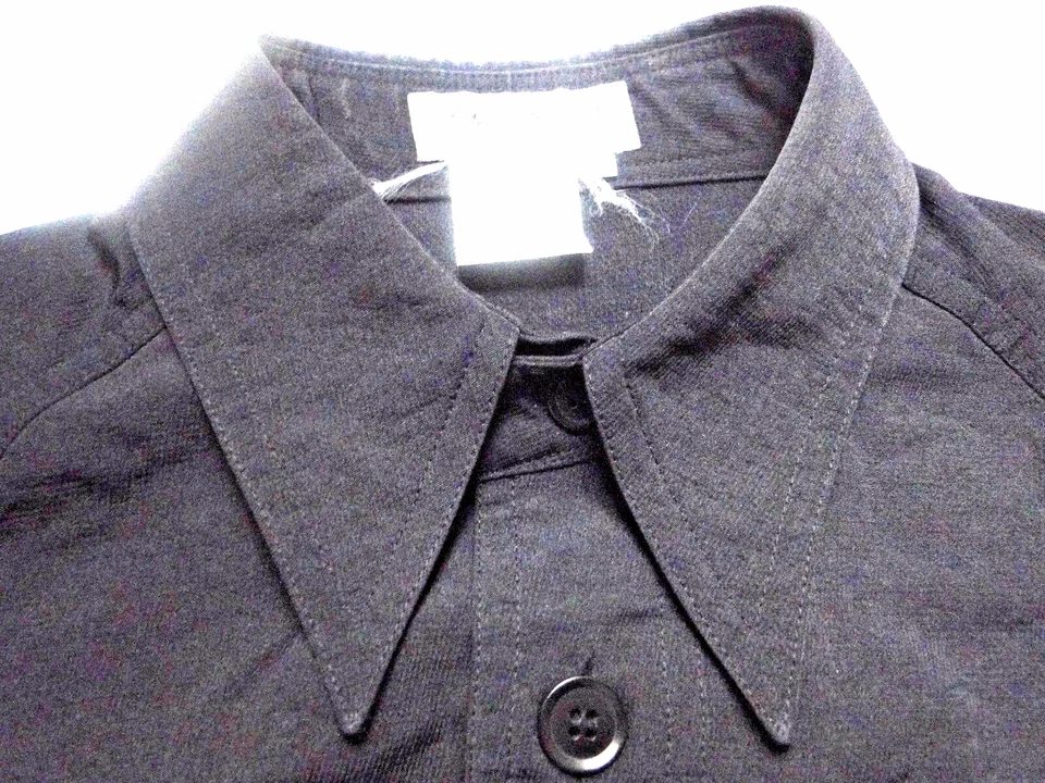 YOHJI YAMAMOTO SHIRT JACKET BLACK NYLON COTTON MED CHEST 42" - Image 2 of 4